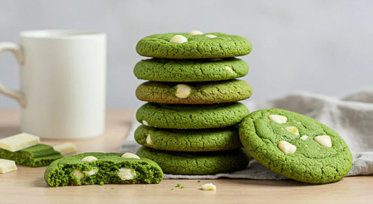 Matcha Cookies - Chewy Matcha Cookies with White Chocolate